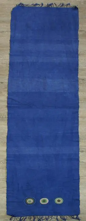 Chemin de table équitable Sphère marine en coton éthiopien filé, tissé et brodé à la main