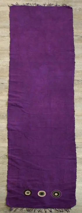 Chemin de table équitable Sphère Violet en coton éthiopien filé, tissé et brodé à la main