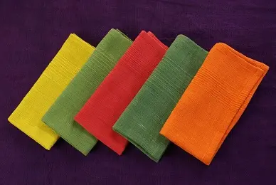 Serviettes de tables assorties aux chemins de table équitables Sphère en coton éthiopien