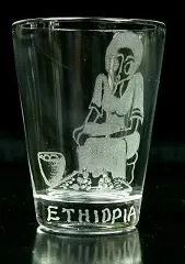 Verre à liqueur gravé éthiopien