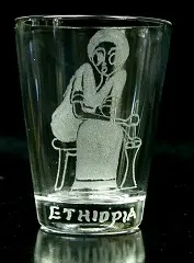 Verre à liqueur artisanal éthiopien