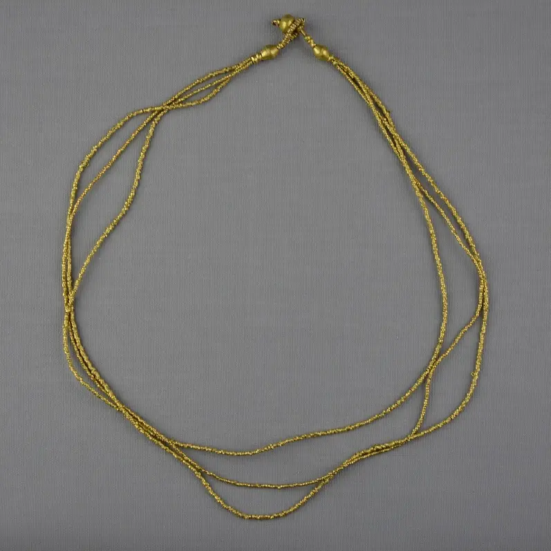 collier éthiopien Goba doré entièrement fait à la main en laiton recyclé