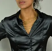Collier équitable éthiopien en laiton recyclé