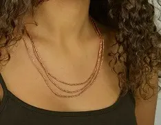 Collier éthiopien cuivré Goba cuivré 02 entièrement fait à la main
