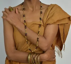 Collier éthiopien Harar Doré entièrement fait à la main