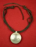 Collier éthiopien plaqué argent Abyssinia Café Busqué entièrement fait à la main