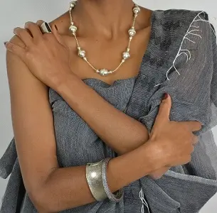 Collier éthiopien plaqué argent Dashen Argenté entièrement fait à la main