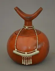 Collier éthiopien plaqué argent Godjam Argenté entièrement fait à la main