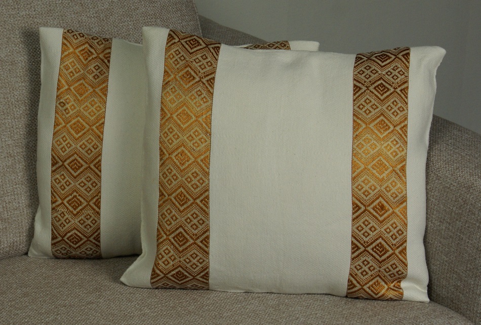 Housse de coussin éthiopienne en coton