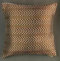 housses de coussins équitables Chevrons Bordeaux en coton éthiopien et rayonne, filé à la main