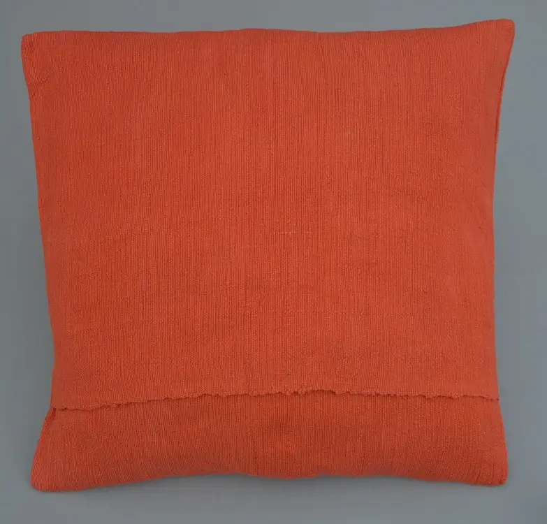 Housse de coussin Chiffres Cardinal en coton éthiopien filé, tissée et brodée à la main