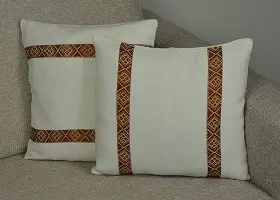 Housses de coussins éthiopiennes rouges en coton