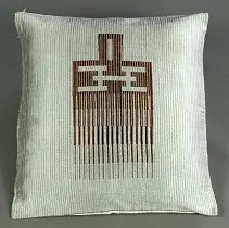 housses de coussins équitables Ethnique Peigne en coton éthiopien et rayonne, filé à la main