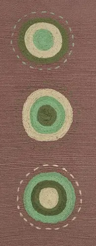 Housse de coussin Sphère Chocolat en coton éthiopien filé, tissée et brodée à la main