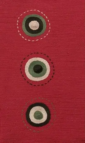 Housse de coussin Sphère Framboise en coton éthiopien filé, tissée et brodée à la main