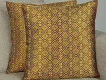 Housses de coussins éthiopiennes rouges en coton