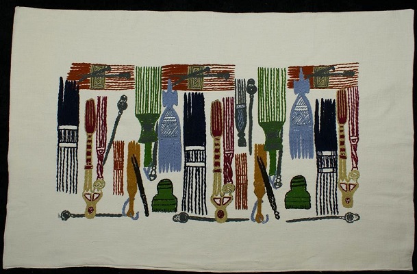 Broderie murale éthiopienne Peignes