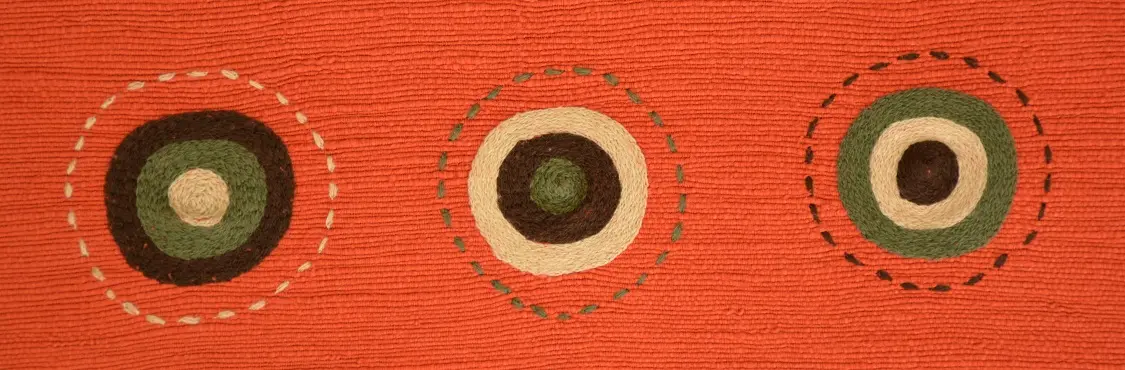 Jeté de canapé, couvre lit Sphère Cardinal fait main en coton éthiopien