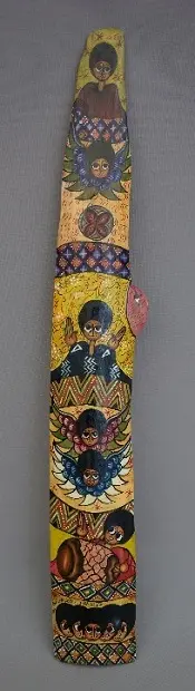 Peinture ethiopienne traditionnelle sur bois: Louanges 1