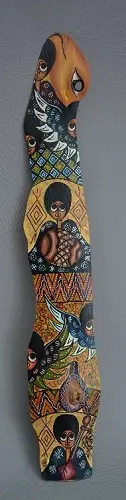 Peinture éthiopienne traditionnelle sur bois: Louanges 2
