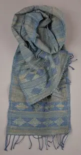 Echarpe éthiopienne Ethnique Turquin Sable pure soie sauvage