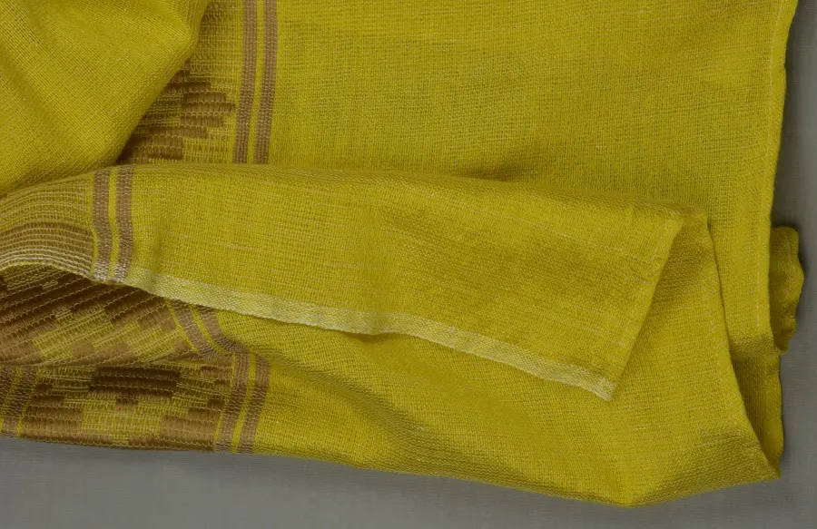 Echarpe éthiopienne équitable ambre en polyester tissée à la main