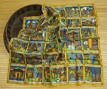 Carré en pure soie ethiopien Jaune