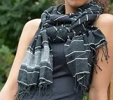 Echarpe équitable artisanale Tempo en coton éthiopien