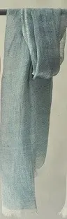 Echarpe éthiopienne  Organique Ivoire Ciel en lin tissée a la main
