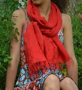Echarpe artisanale éthiopienne Shema Grandes en Rayonne & Polyester