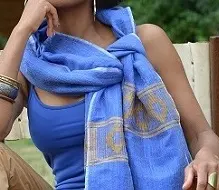 Echarpe artisanale éthiopienne Meskel en Polyester