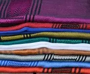 Echarpe artisanale éthiopienne Shema Petites en Rayonne & Coton