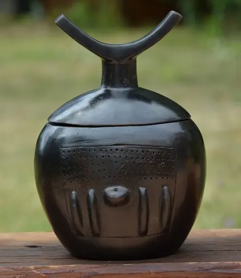 Repose nuque en poterie équitable éthiopienne