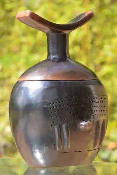 Repose nuque en poterie équitable éthiopienne