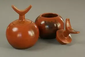 Repose nuque rouge Wabe Shebele en poterie éthiopienne faite à la main