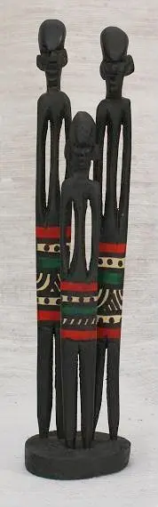 Statuette éthiopienne en bois teint