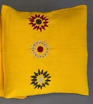 Housses de coussins equitables dahlia Bouton d'Or en coton éthiopien, filé à la main