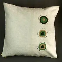 Housses de coussins equitables Sphère Ecru en coton éthiopien, filé à la main