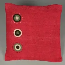 Housses de coussins equitables Sphère Framboise en coton éthiopien, filé à la main