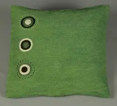 Housses de coussins equitables Sphere Vert en coton éthiopien, filé à la main