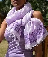 Echarpe éthiopienne Rayonne & Coton: Addis Abeba Collection Echarpe éthiopienne Rayonne & Coton: Addis Abeba Collection